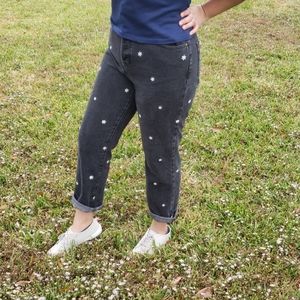 High waisted raining daisy jeans